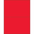Bsc Preferred 8-1/2 x 5-1/2'' Fluorescent Red Rectangle Laser Labels, 200PK S-5049R
